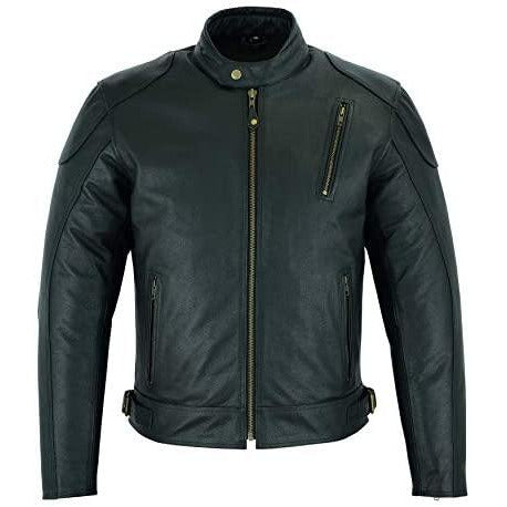 Warrior Gears® Mens Motorcycle Jacket | Premium CE Armour Nappa Cowhide Short Body Real Leather Bikers Top For Riding Touring - Warrior Gears