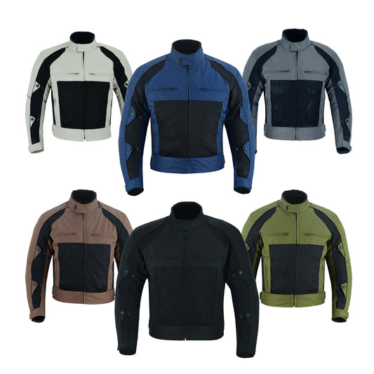 Warrior Gears Mens Air Mesh Motorbike Jackets with Armours