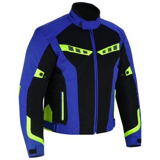 Warrior Gears® Motorbike Air Mesh Summer Waterproof Removable Lining CE Armour 3M Reflectors Motorcycle Jacket for Men