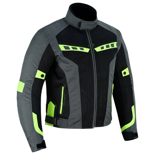 Warrior Gears® Motorbike Air Mesh Summer Waterproof Removable Lining CE Armour 3M Reflectors Motorcycle Jacket for Men