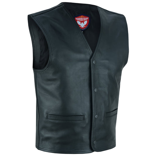 Warrior Gears PREMIUM 1.1MM COWHIDE Genuine Leather Motorcycle Leather Vest | Genuine Leather Climax Lined Biker Waistcoat