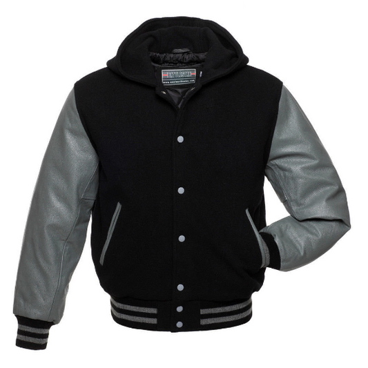 Warrior Gears Classic Varsity Jacket | University | Letterman Bomber Jacket with Hood - Warrior Gears