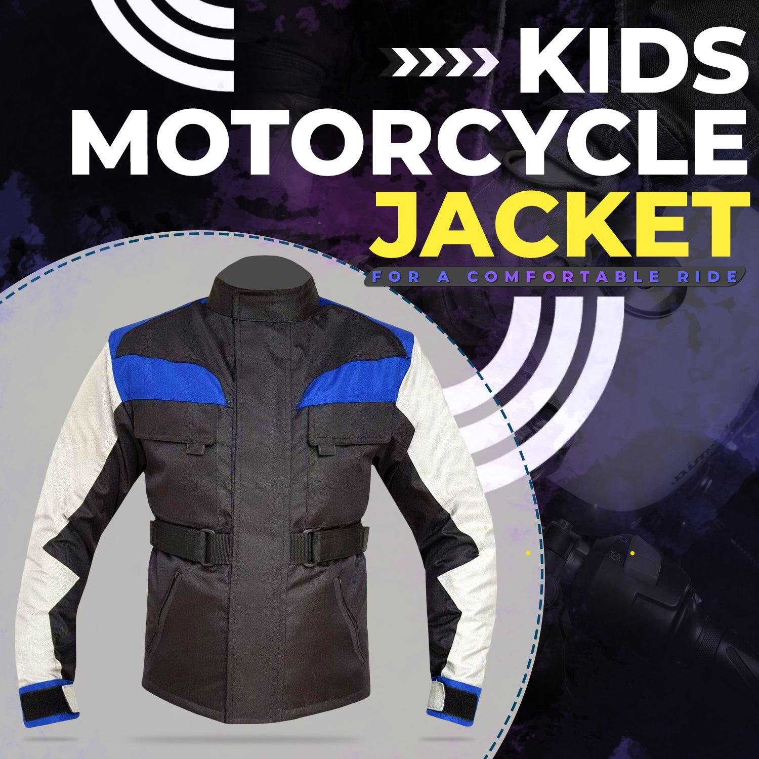 Warrior Gears® Kids Motorcycle Jacket Hi-Vis Armoured Boys Biker Jackets - Warrior Gears