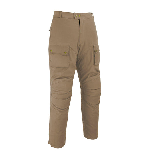 Warrior Gears® Men's Wax Cotton Waxed Motorcycle Trousers, Motorbike Pants Waterproof - Tan - Warrior Gears