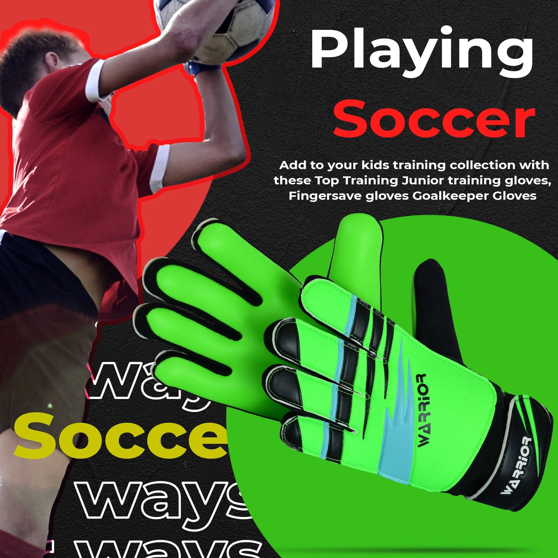 Junior Kids Youth Toddler Warrior Boys Girls Goalkeeper Gloves | Football | Training Gloves - Warrior Gears