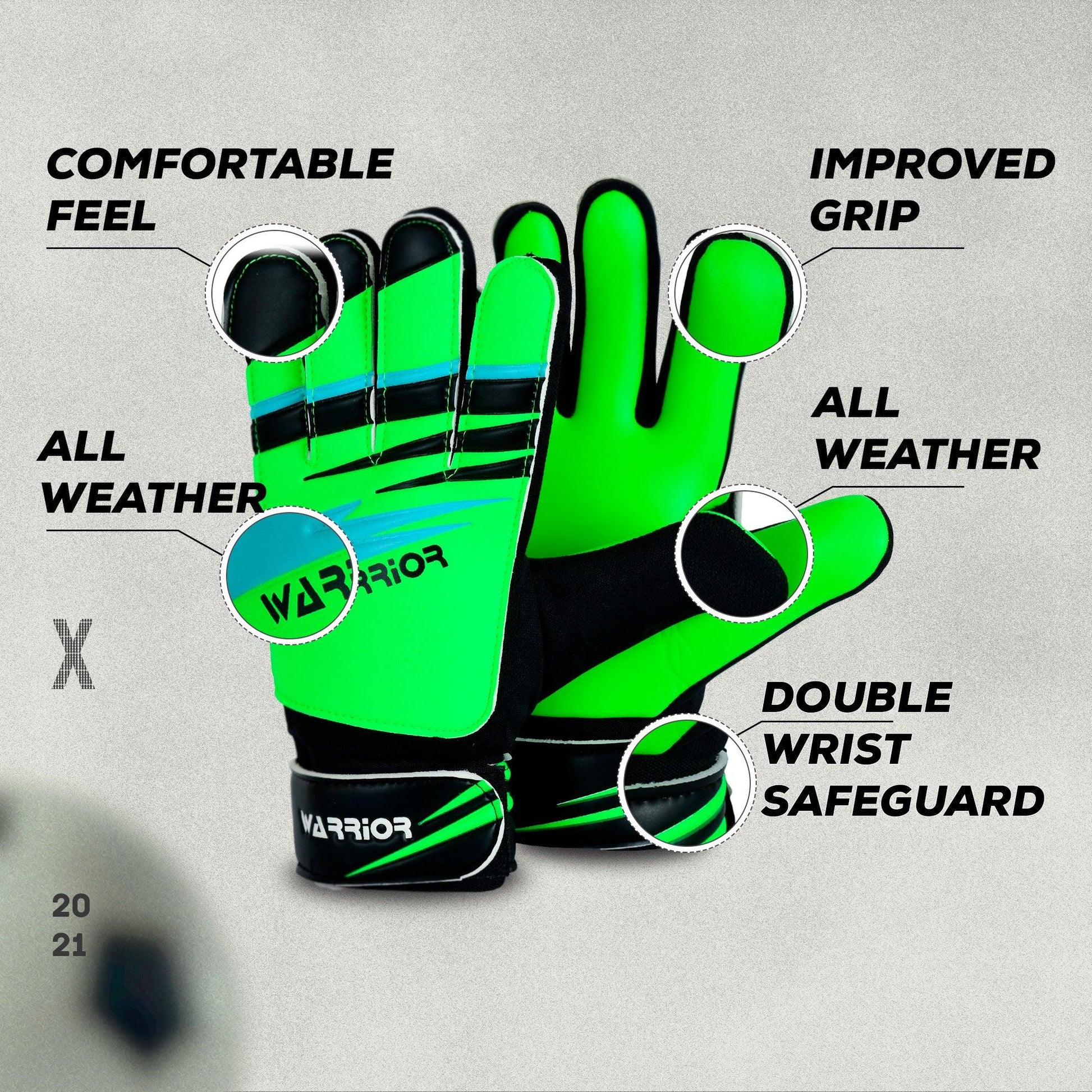 Junior Kids Youth Toddler Warrior Boys Girls Goalkeeper Gloves | Football | Training Gloves - Warrior Gears