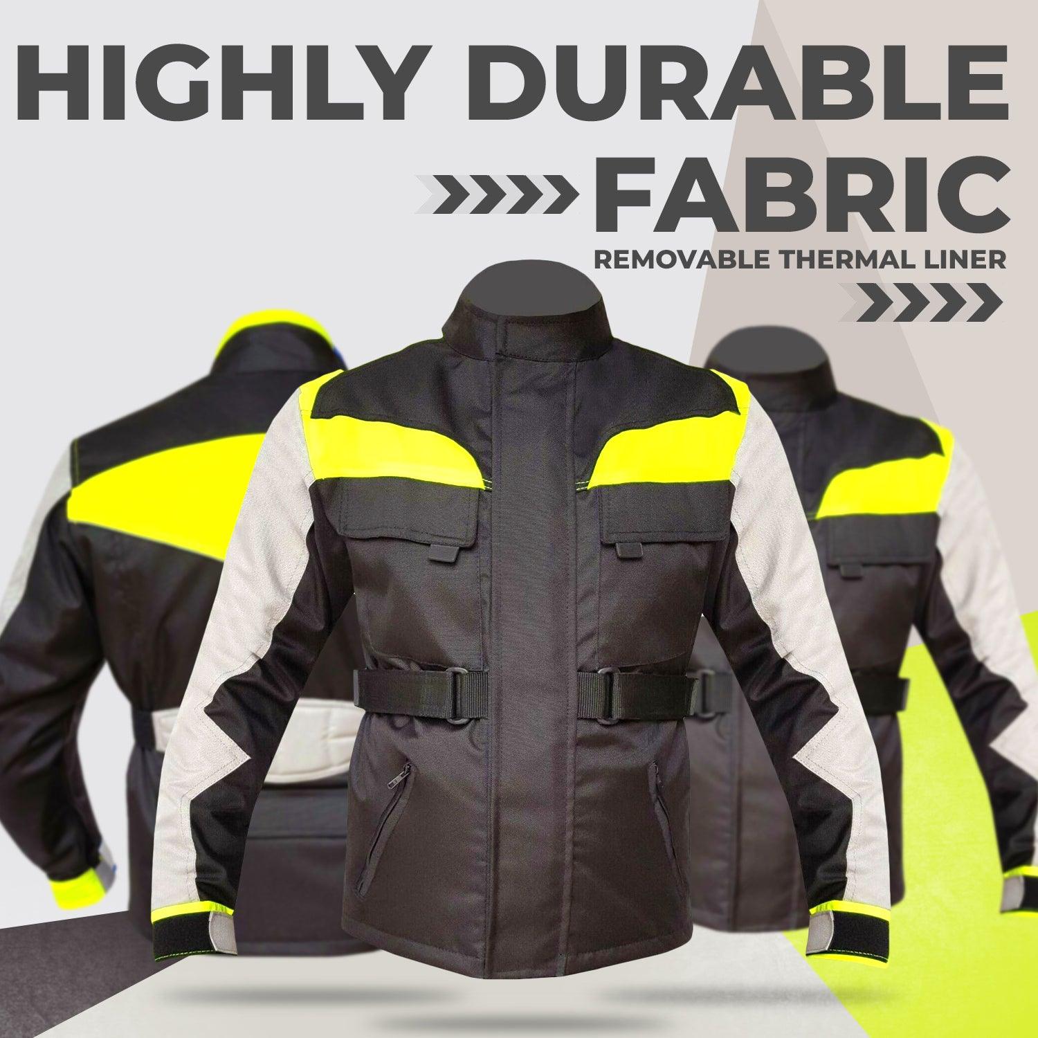 Warrior Gears® Kids Motorcycle Jacket Hi-Vis Armoured Boys Biker Jackets - Warrior Gears