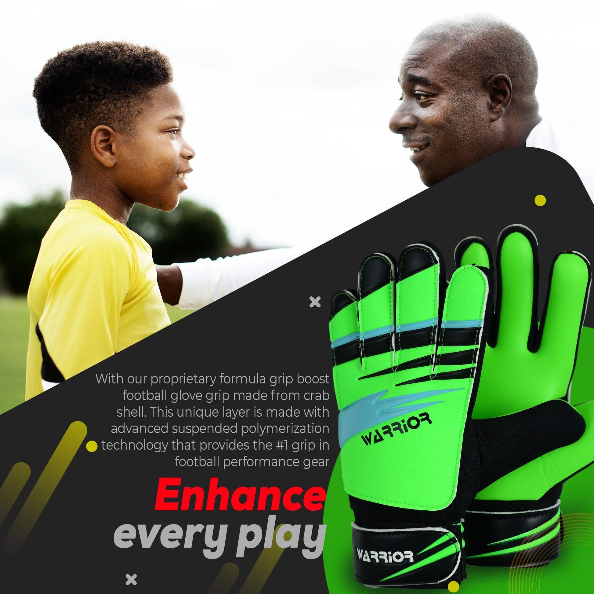 Junior Kids Youth Toddler Warrior Boys Girls Goalkeeper Gloves | Football | Training Gloves - Warrior Gears