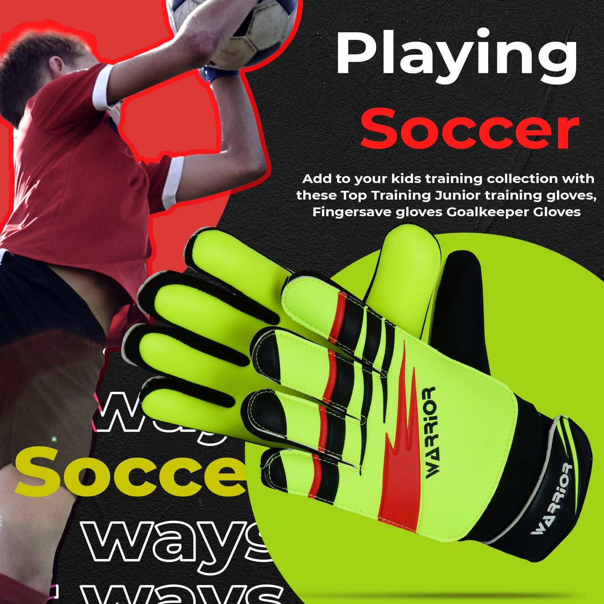 Junior Kids Youth Toddler Warrior Boys Girls Goalkeeper Gloves | Football | Training Gloves - Warrior Gears