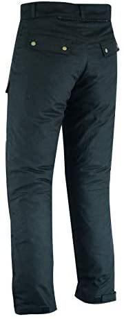 Warrior Gears® Men's Wax Cotton Waxed Motorcycle Trousers, Motorbike Riding Pants- Black - Warrior Gears