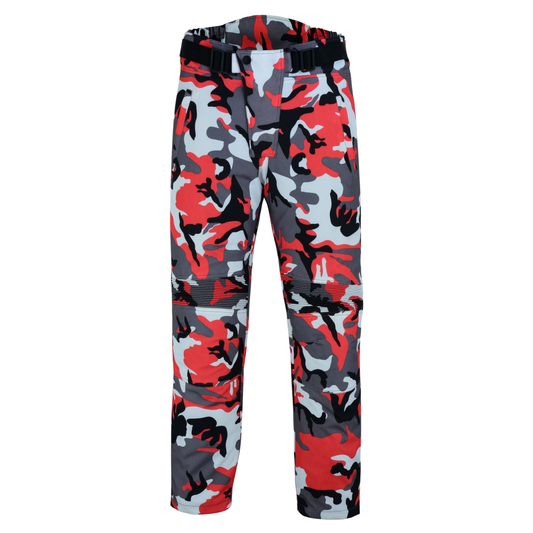 Warrior Gears 3M Motorbike Textile Trousers - Camo Red