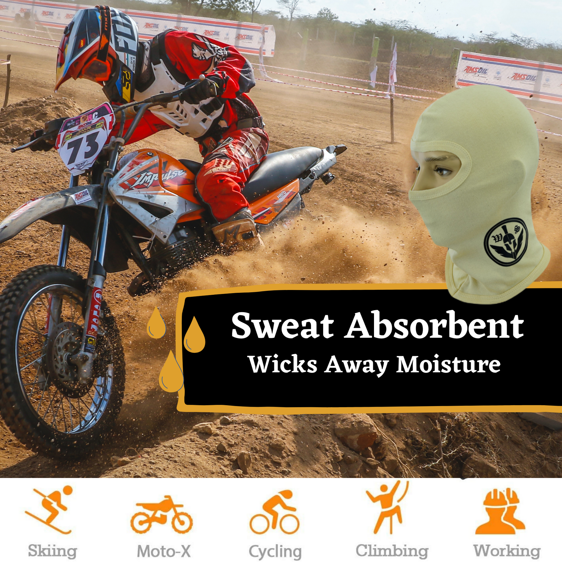 Warrior Gears®100% Cotton Motorcycle Balaclava | Face Mask - Beige - Warrior Gears