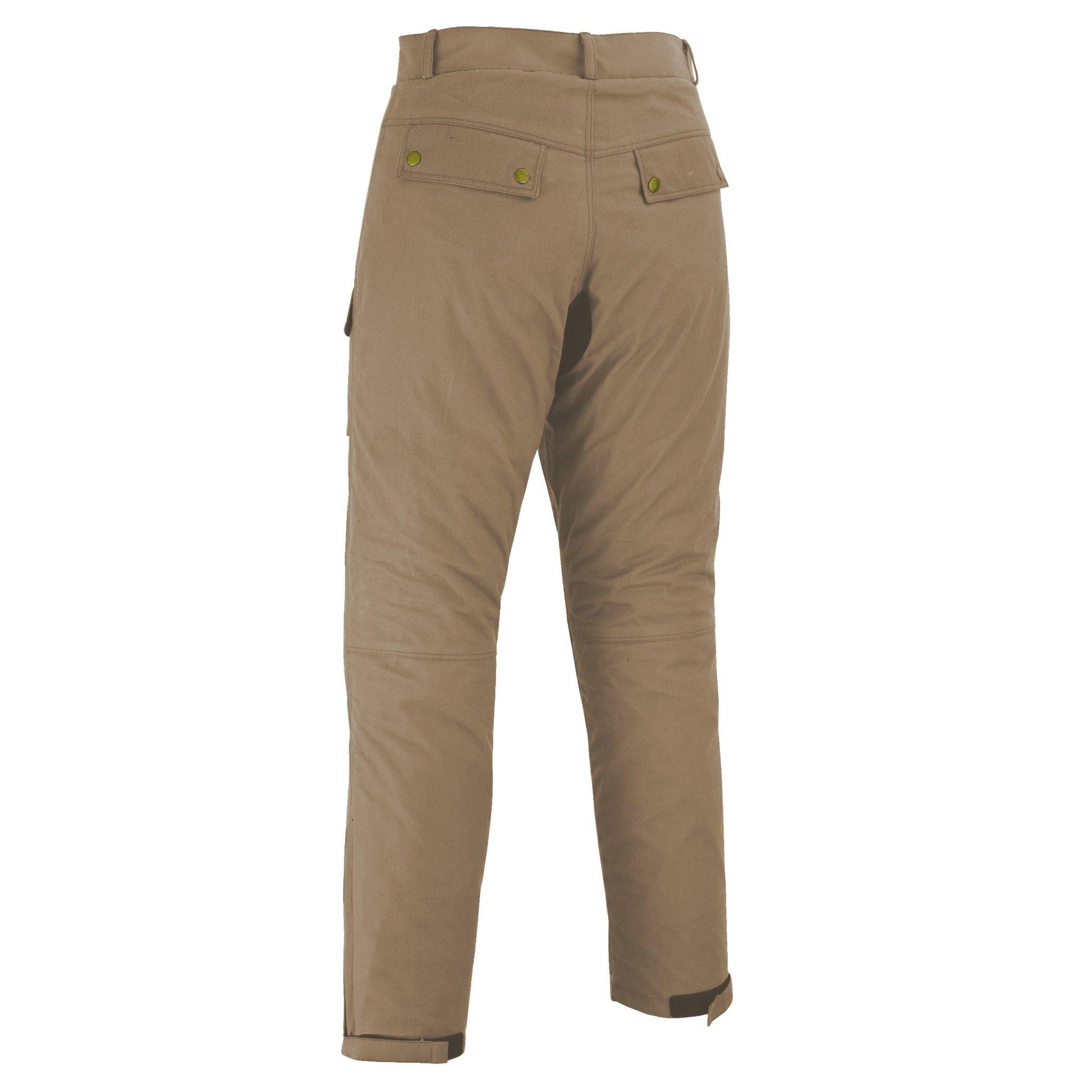 Warrior Gears® Men's Wax Cotton Waxed Motorcycle Trousers, Motorbike Pants Waterproof - Tan - Warrior Gears