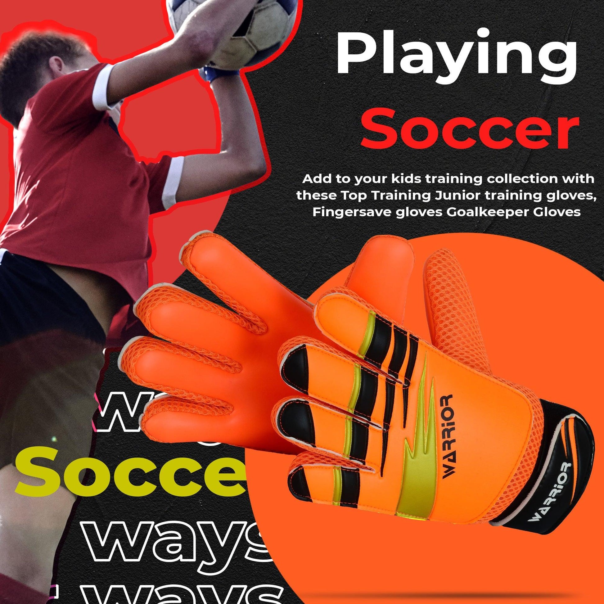 Junior Kids Youth Toddler Warrior Boys Girls Goalkeeper Gloves | Football | Training Gloves - Warrior Gears