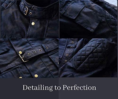 Warrior Gears® Men's Camo Waxed Cotton Motorcycle Jacket, Motorbike Top | Waterproof Lined | CE Armoured - Warrior Gears