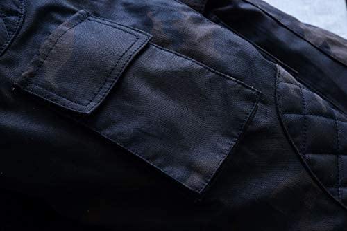 Warrior Gears® Men's Camo Waxed Cotton Motorcycle Jacket, Motorbike Top | Waterproof Lined | CE Armoured - Warrior Gears