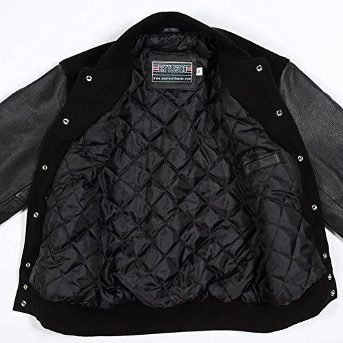 Warrior Gears® Classic Hybrid Varsity Jacket University Letterman Bomber Jacket- Purple Wool Body & Gold Real Leather Sleeves - Warrior Gears
