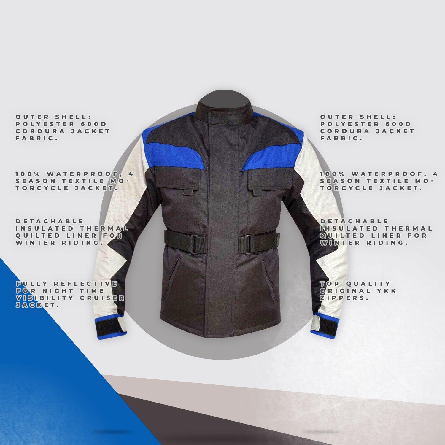 Warrior Gears® Kids Motorcycle Jacket Hi-Vis Armoured Boys Biker Jackets - Warrior Gears