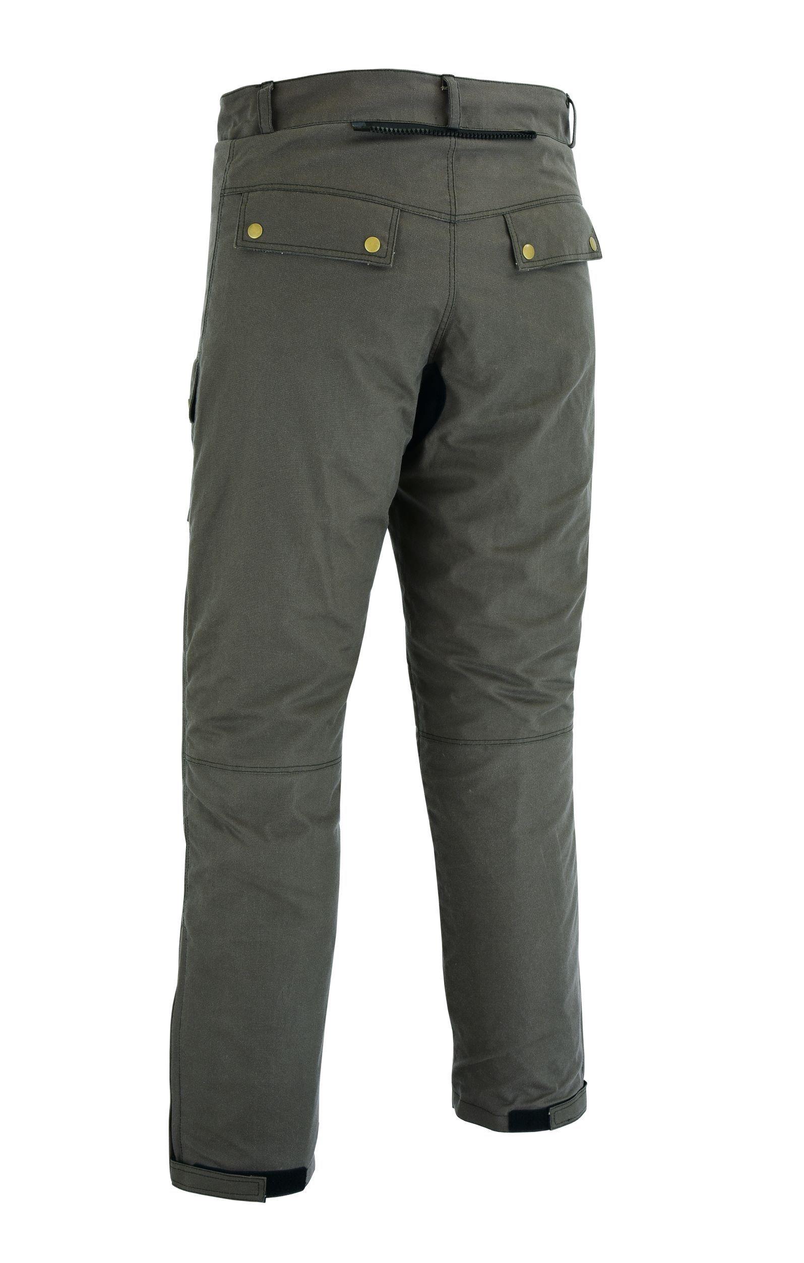 Warrior Waxed Cotton Motorcycle Suit Textile Motorbike Waterproof Lined CE Protectors -Military Green - Warrior Gears