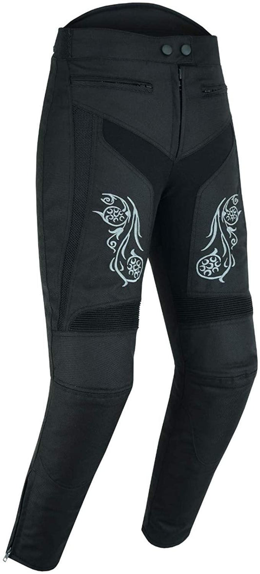 Warrior Gears Graphic Women Motorcycle Ladies Motorbike Trousers Waterproof Windproof Thermal Lining Protective Removable CE Armour Biker Pant - Warrior Gears