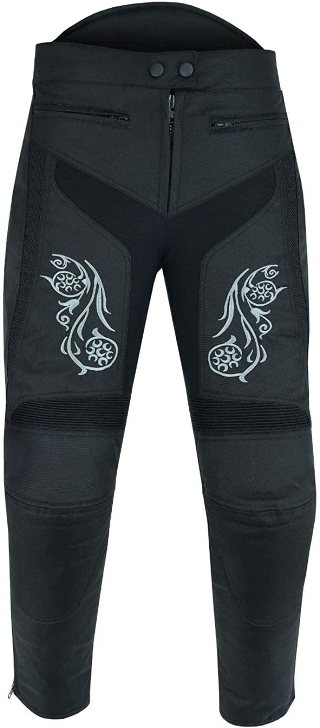Warrior Gears Graphic Women Motorcycle Ladies Motorbike Trousers Waterproof Windproof Thermal Lining Protective Removable CE Armour Biker Pant - Warrior Gears