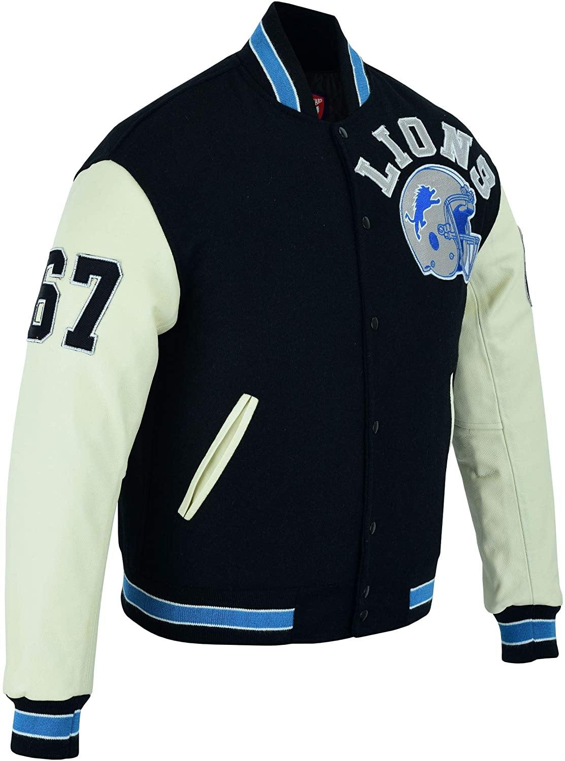 Warrior Gears® Beverly Hills Cop Eddie Murphy Axel Foley Detroit Lions Varsity | University | Baseball | Letterman Bomber Jacket for Men Boys - Warrior Gears
