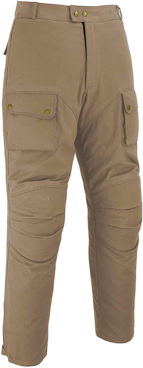 Warrior Gears Men's Waxed Cotton Motorcycle Trousers, Mens Motorbike Trouser - Warrior Gears