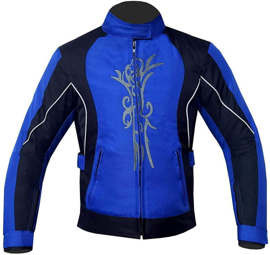 Warrior Gears Women's Graphic Embroidery Motorcycle Jacket, Waterproof Textile Jacket for Women - Warrior Gears