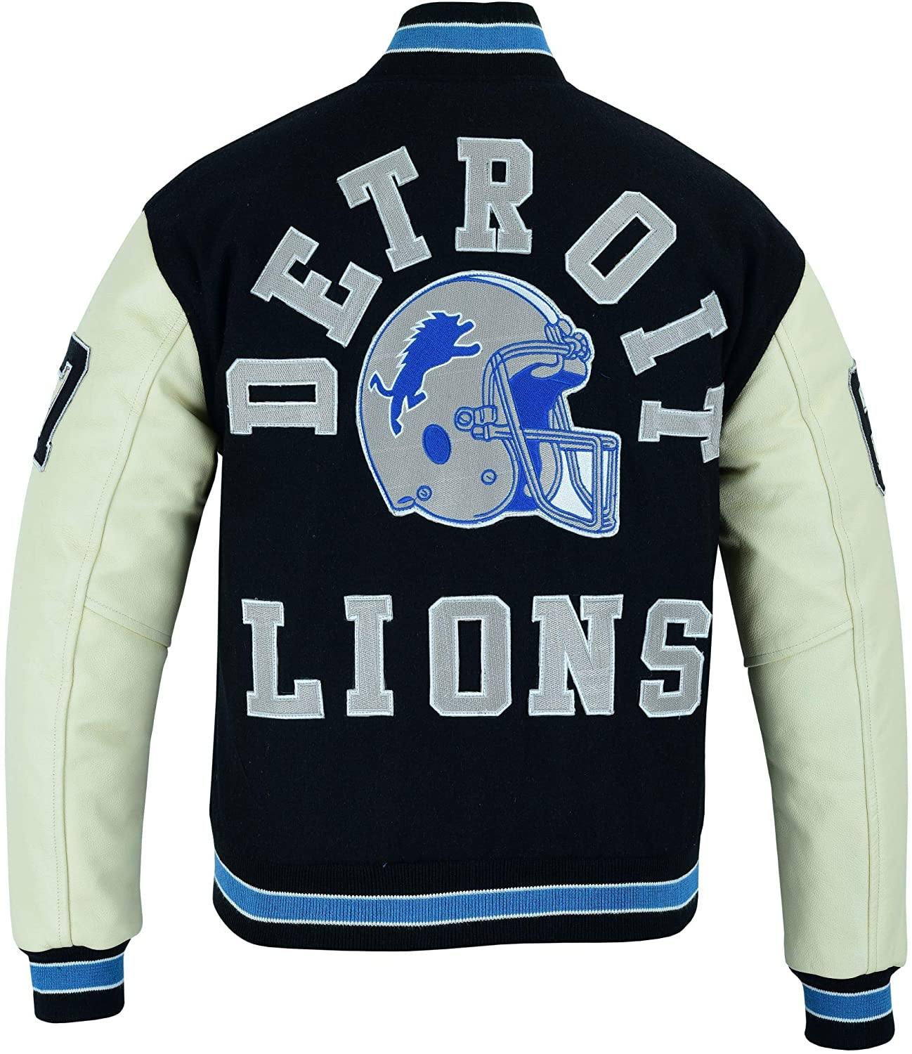 Warrior Gears® Beverly Hills Cop Eddie Murphy Axel Foley Detroit Lions Varsity | University | Baseball | Letterman Bomber Jacket for Men Boys - Warrior Gears