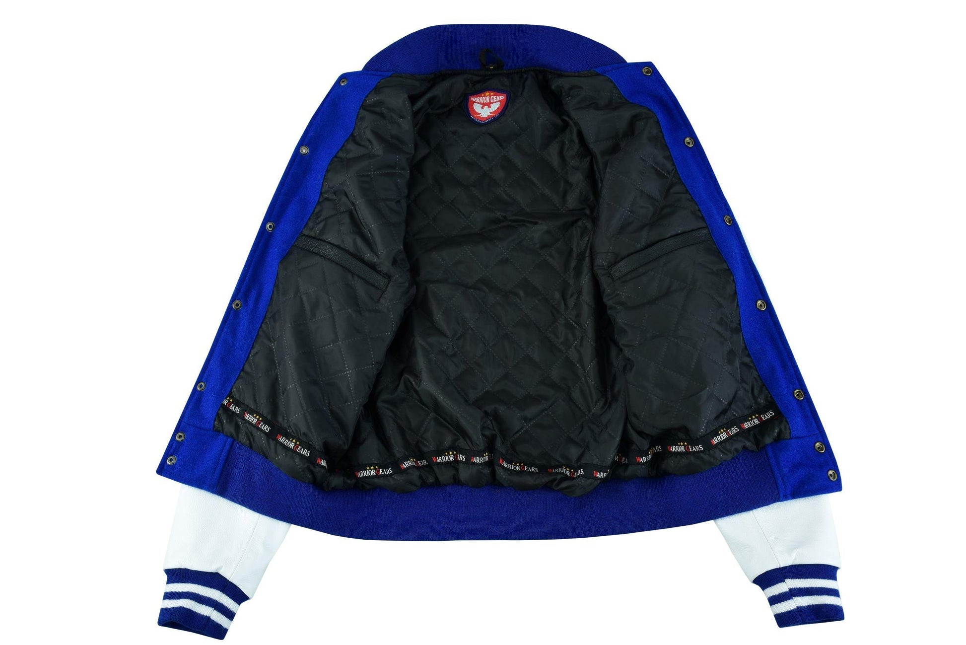 Warrior Gears® Varsity Jacket Classical Original Design | Pure Wool Body | 100% Real Cowhide Leather Sleeves - Warrior Gears