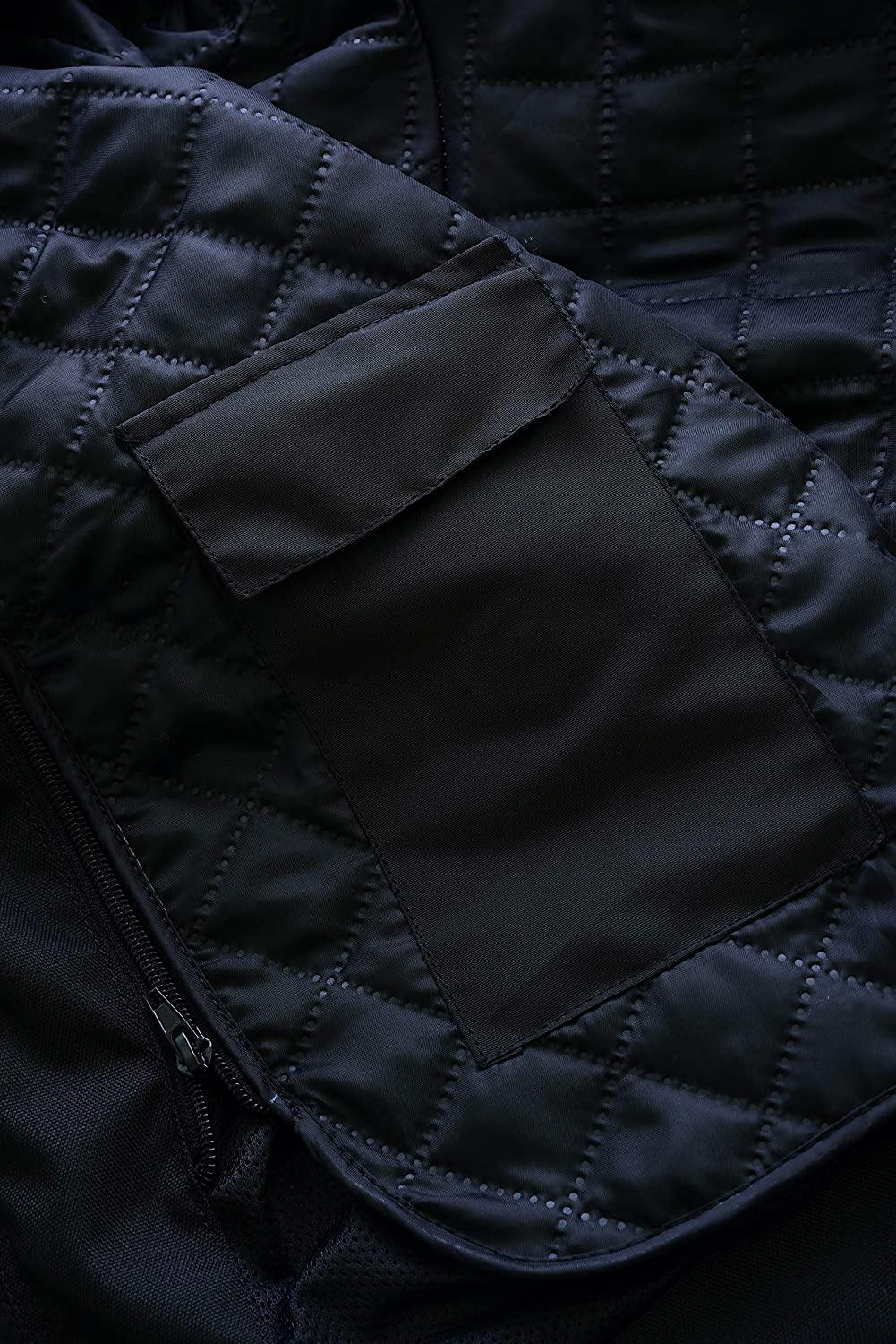 Warrior Gears® Motorcycle Jacket 6 Pockets Men's- Black & Blue - Warrior Gears