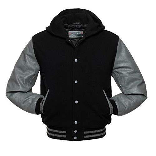 Warrior Gears Classic Varsity Jacket | University | Letterman Bomber Jacket with Hood - Warrior Gears