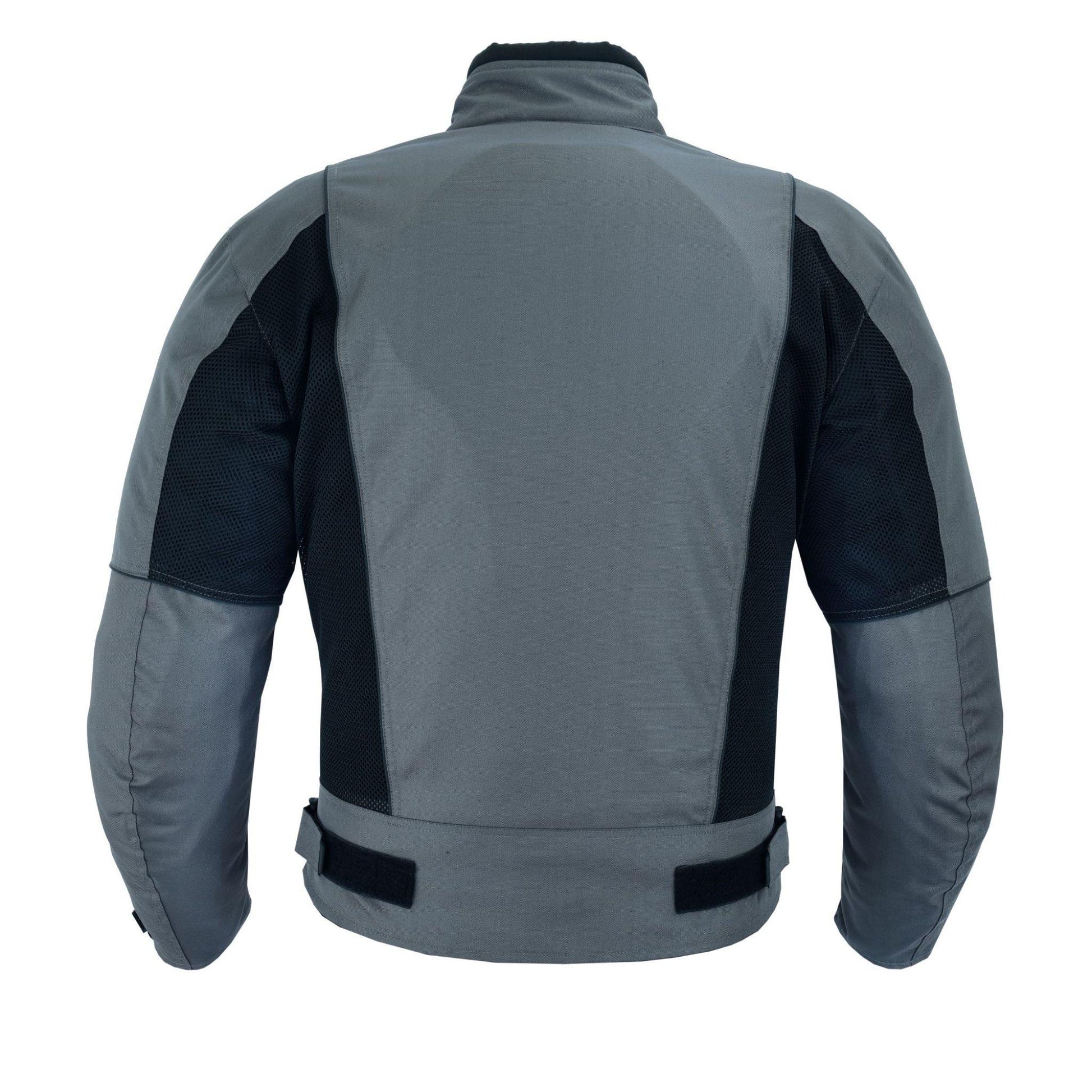 Warrior Gears® Air Mesh Motorcycle Jacket for men - Black & Grey - Warrior Gears