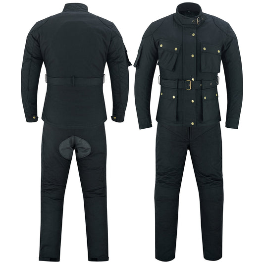 Warrior Gears  LADIES Motorcycle Waxed Cotton Breathable Mesh Lining Suit