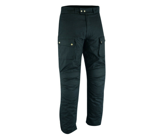 Warrior Gears Men's Waxed Cotton Motorcycle Trousers, Mens Motorbike Trouser - Warrior Gears