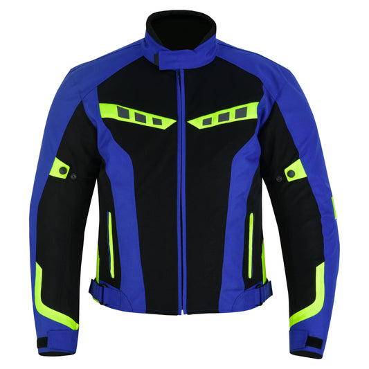 Warrior Gears® Motorbike Air Mesh Summer Waterproof Removable Lining CE Armour 3M Reflectors Motorcycle Jacket for Men