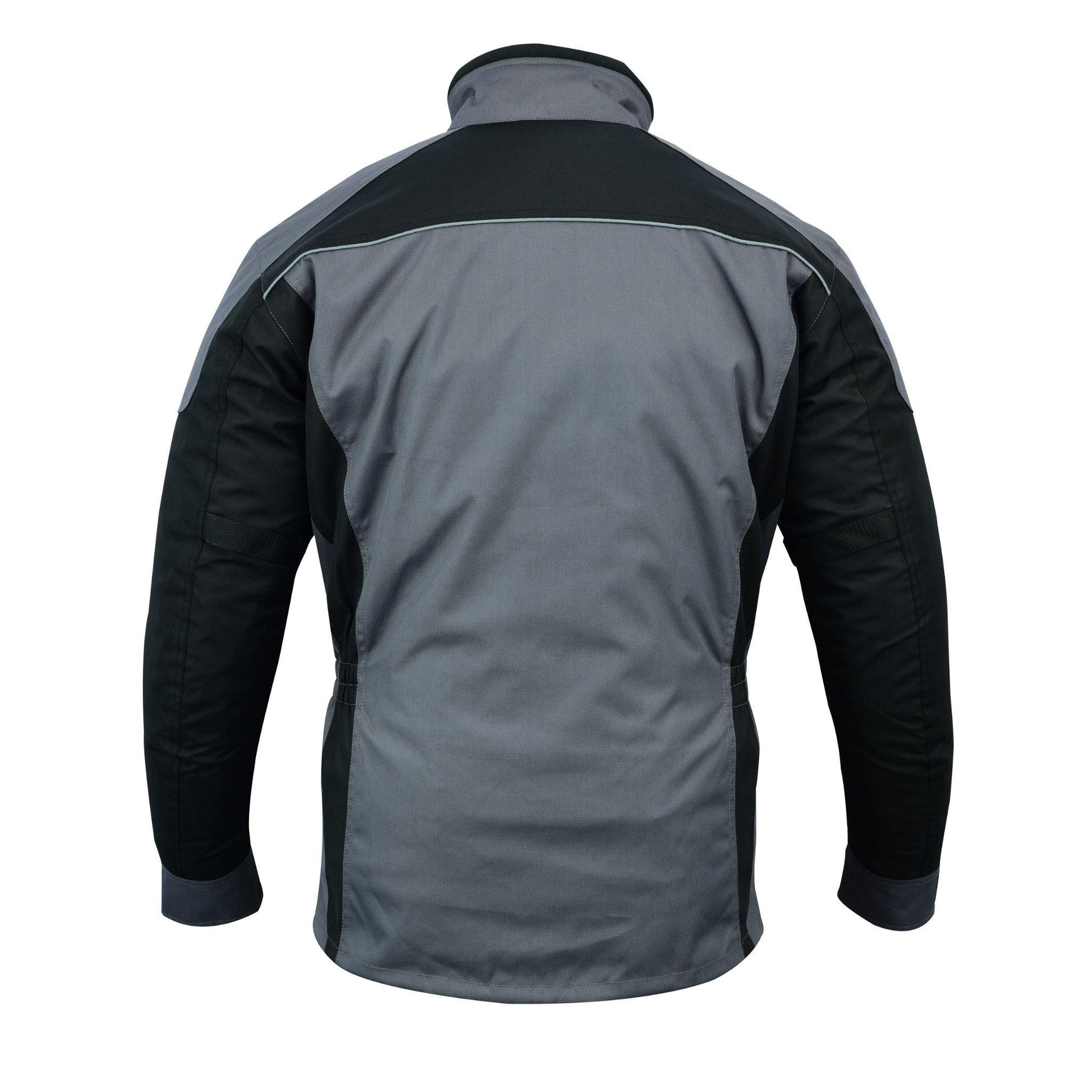 Warrior Gears® Motorcycle Jacket 6 Pockets Men's -Black & Grey - Warrior Gears