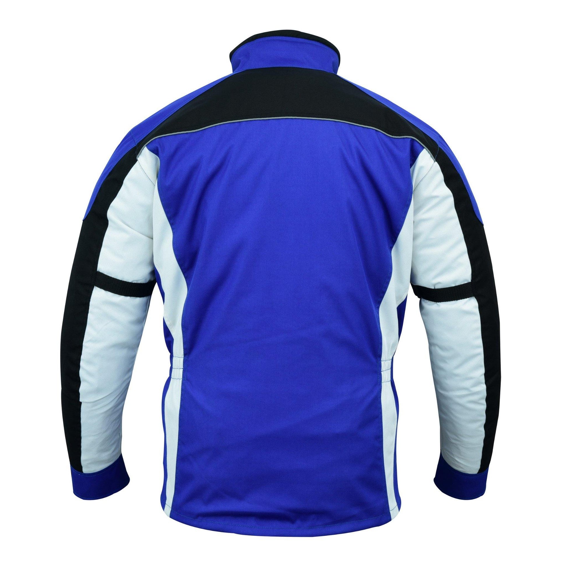 Warrior Gears® Motorcycle Jacket 6 Pockets Men's- Black & Blue - Warrior Gears