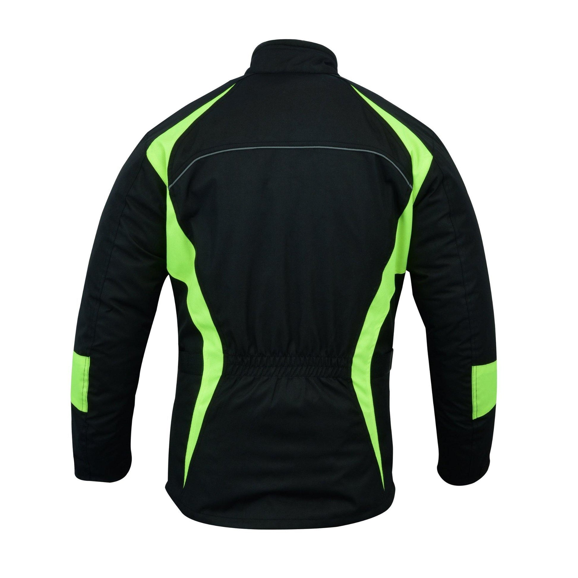 Warrior Gears® Hi Vis Bulls Motorcycle Jacket Men's Waterproof-Black - Warrior Gears