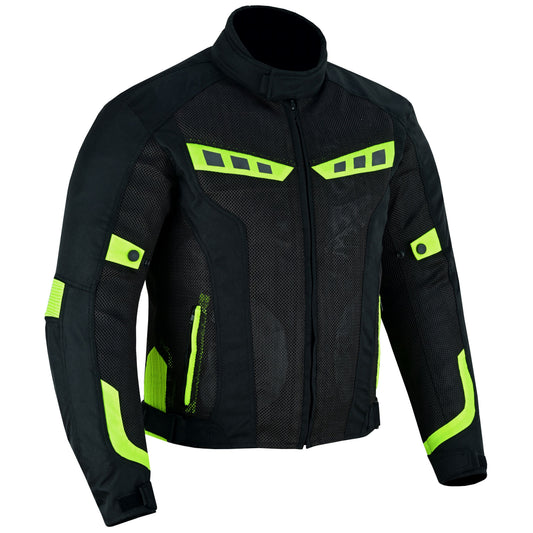 Warrior Gears Men’s Air Mesh Motorcycle Jacket – Summer, Waterproof, CE Armour, Removable Lining