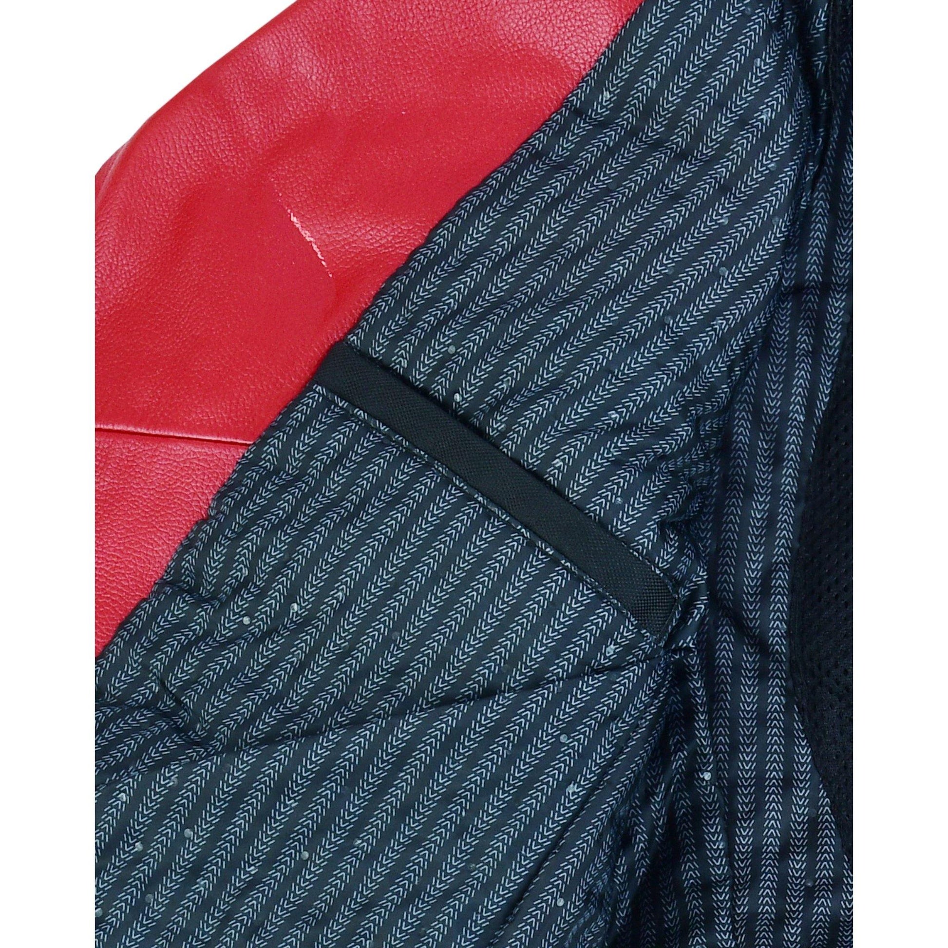Warrior Gears® Brando Style Ladies Leather Motorcycle Jacket - Red - Warrior Gears