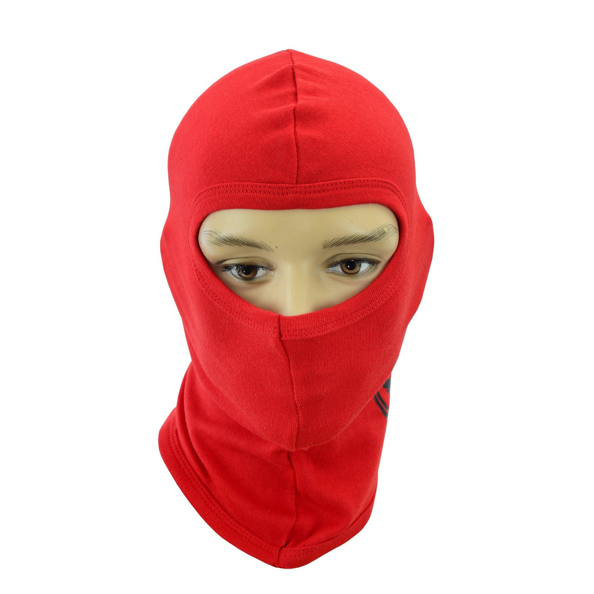 Warrior Gears®100% Cotton Motorcycle Balaclava | Face Mask -Red - Warrior Gears