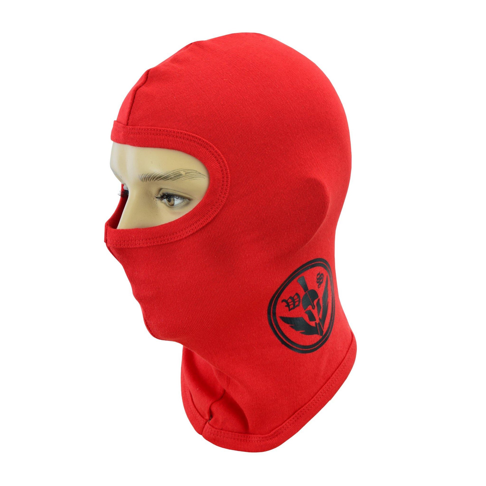 Warrior Gears®100% Cotton Motorcycle Balaclava | Face Mask -Red - Warrior Gears