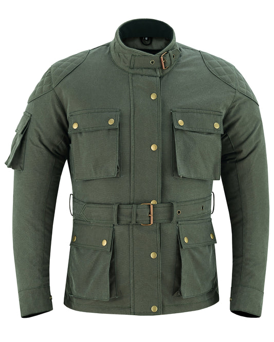 Warrior Gears  LADIES Motorcycle Waxed Cotton Breathable Mesh Lining Suit olive
