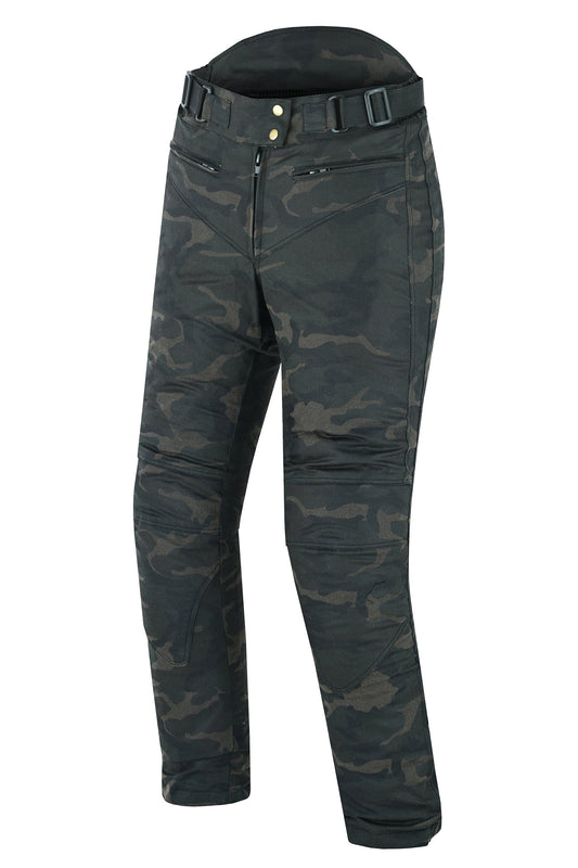 Warrior Gears Ladies Waxed Cotton  Motorbike Trouser Camo