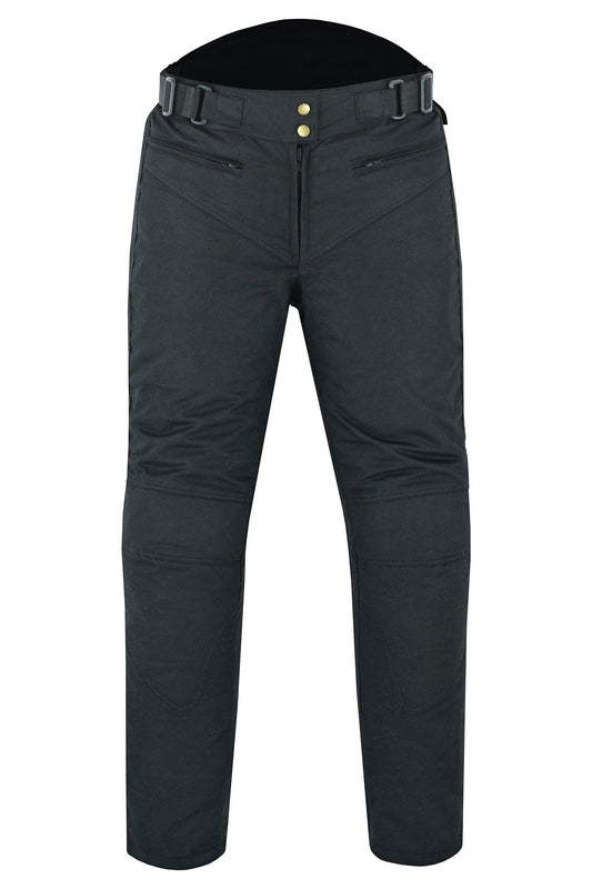 Warrior Gears Ladies Waxed Cotton  Motorbike Trouser Black