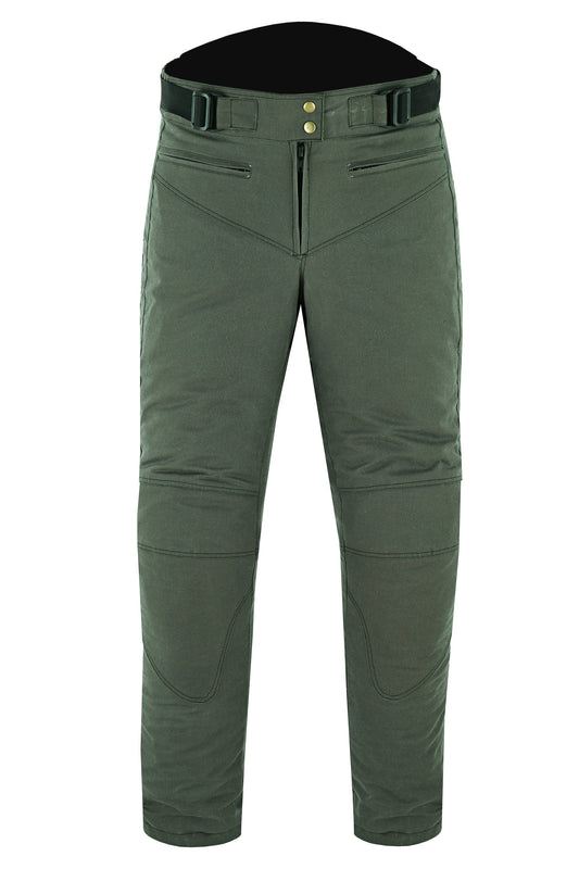 Warrior Gears Ladies Waxed Cotton  Motorbike Trouser Military Green