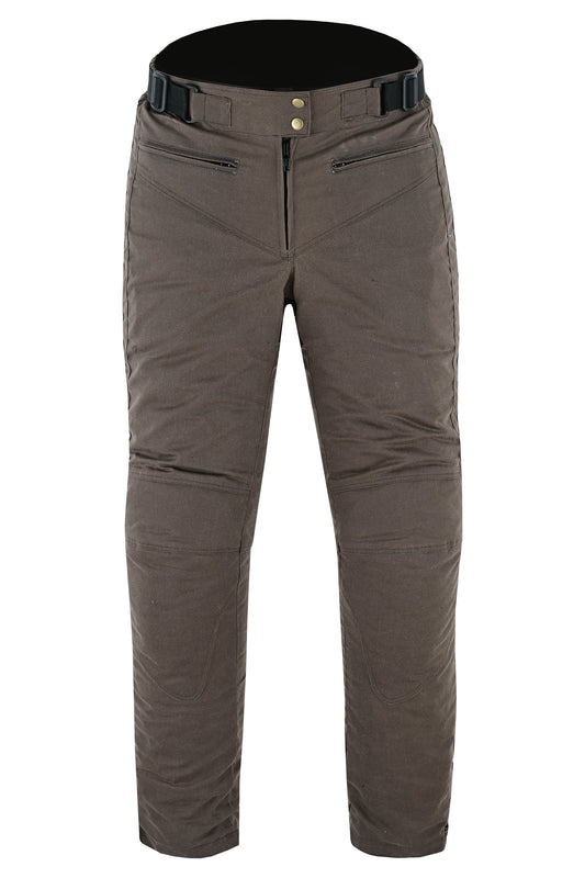 Warrior Gears Ladies Waxed Cotton  Motorbike Trouser Brown