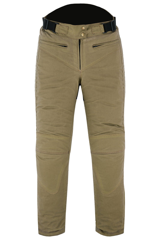 Warrior Gears Ladies Waxed Cotton  Motorbike Trouser Tan
