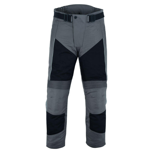 Warrior Gears® Air Mesh Motorcycle Trousers for men With Removable Lining & CE Armours -Black & Grey - Warrior Gears